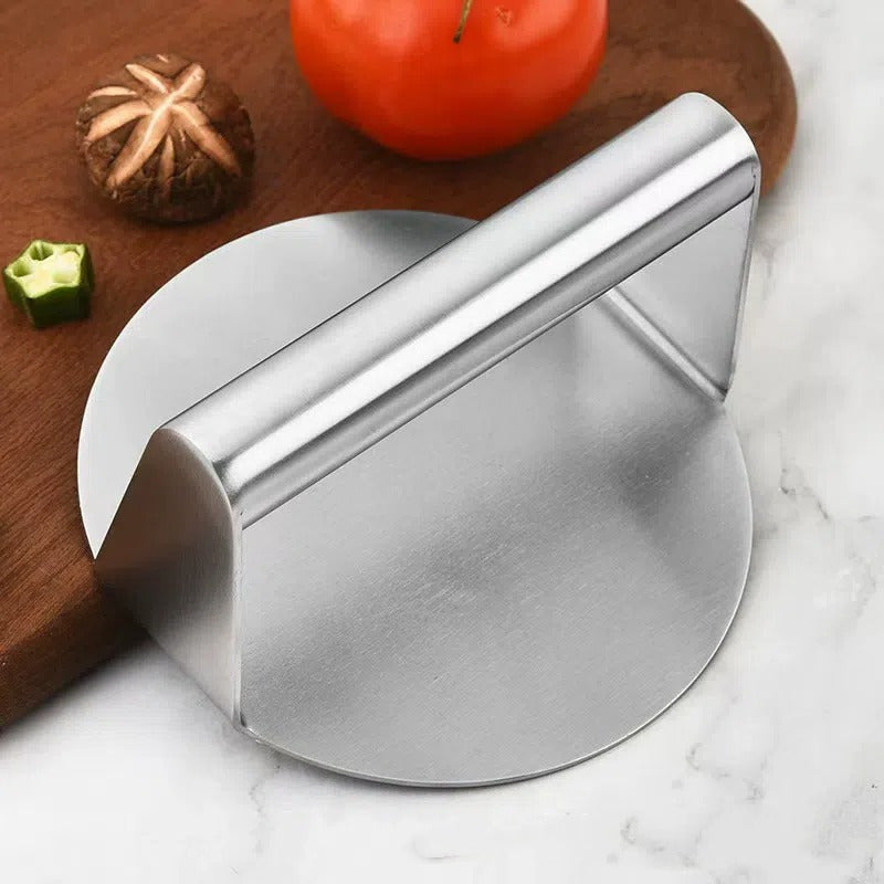 Stainless Steel Burger Press, Single Manual Patty Press with Listed Heat-Resistant Handle for Hamburger Shaping, Griddle Cooking and Home Kitchen Use