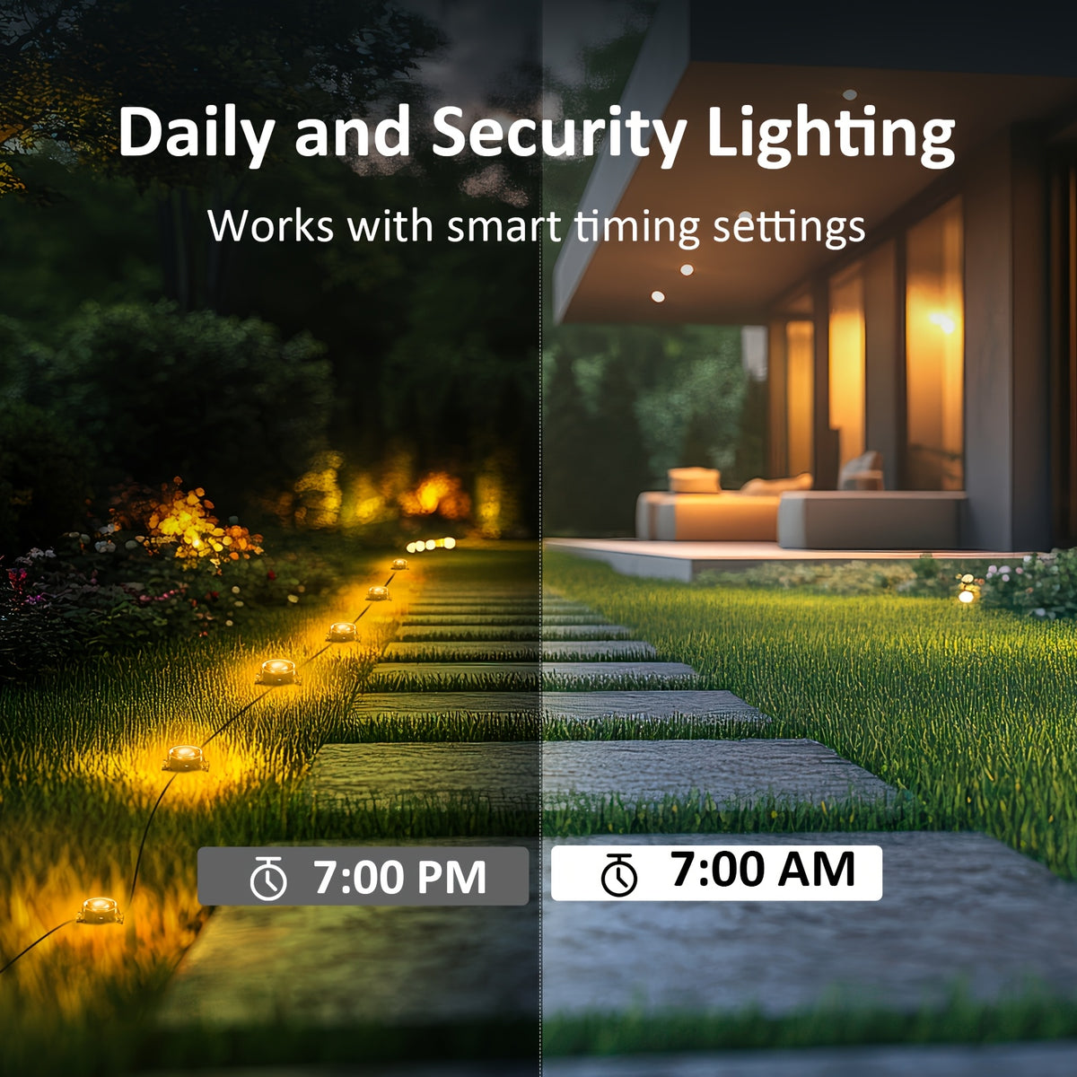 RGB Pathway Lights with 50ft, 100ft or 150ft Length Labels, Color-Changing Garden Decor and Listed App, Remote, Timer and Music Sync Functions for Yard Gatherings