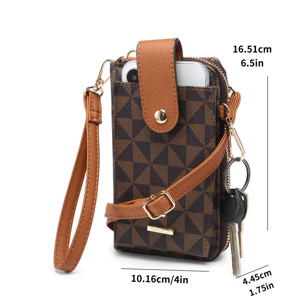Cell Phone Crossbody Wallet by RAGSTO for Women, Small Shoulder Handbag with Multiple Credit Card Slots for Everyday Essentials and Gift Giving