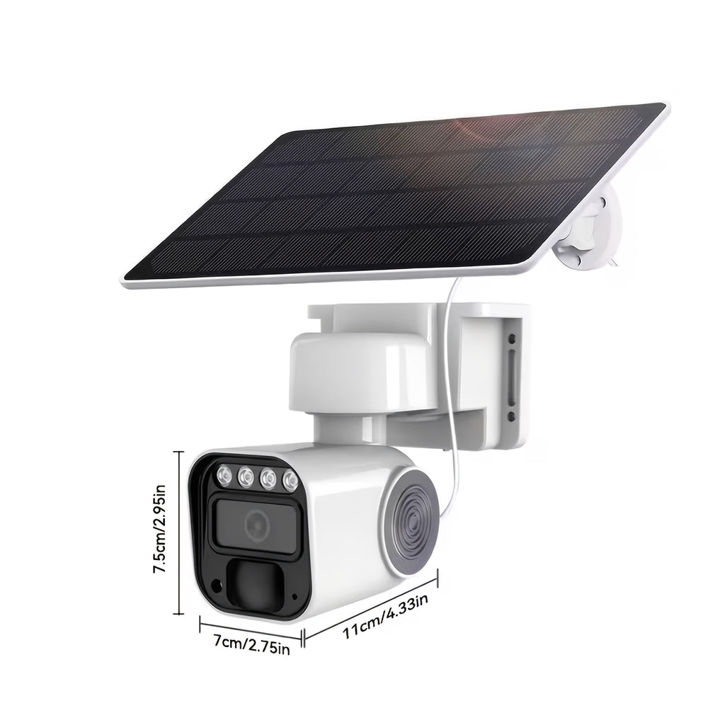 Cellular Solar Security Camera with Listed 4G LTE, 2K Imaging, Spotlight Siren and AI Detection, One-Piece No-WiFi Option with SD and Cloud Storage References