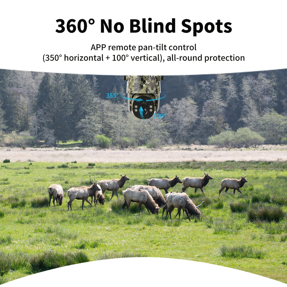 Cellular Game Camera with 4G LTE, Solar Charging, Phone App Live View and Night Vision, Motion Detection and Two-Way Audio in Camouflage 1-Pack or 3-Pack