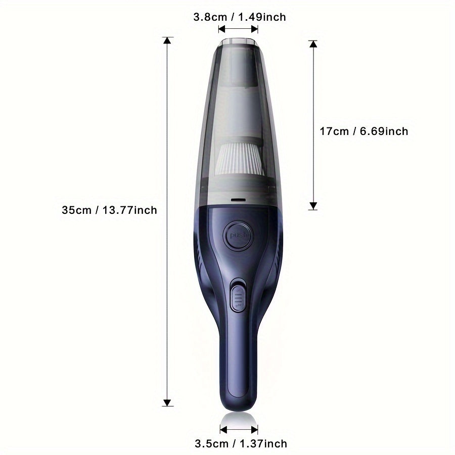 Handheld Vacuum Cleaner Cordless, USB Charging Mini Car Vacuum with Powerful Suction and Multi-Nozzle Kit, Portable Hand Vacuum for Car, Home, Office and Pet Hair Cleaning