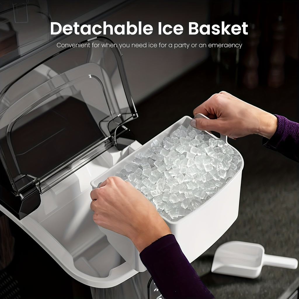 Nugget Ice Maker Countertop, 36 lbs Soft Chewable Pellet Ice Machine Daily, or 26 lb Bullet Ice Maker, Self-Cleaning, One-Touch, with Ice Scoop, for Kitchen Office, Christmas Birthday Gift