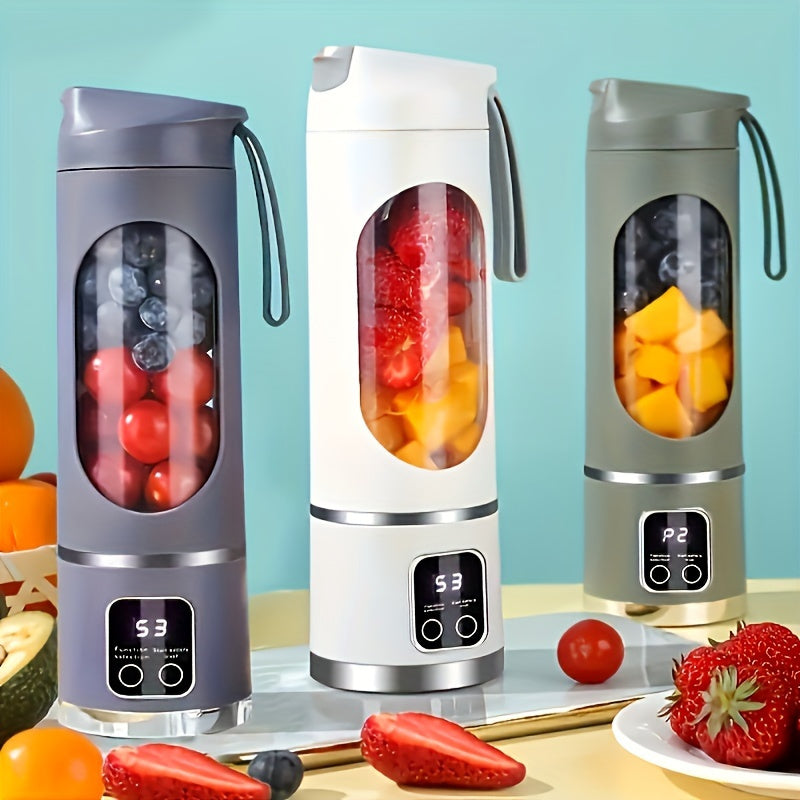 Portable USB-Rechargeable Blender for Fruit and Vegetable Drinks or Milkshakes, Compact Personal Blending Design in White, Green or Purple Options