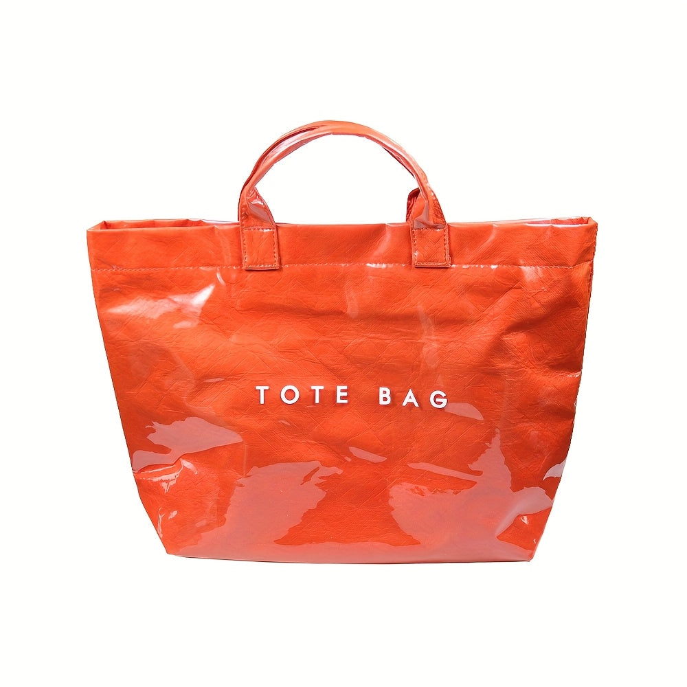 Double-Layer Tote Bag for Women with Classic Solid-Color Styling and Carry Handles, Everyday Handbag for Casual Outings in TT4, TT6 or TT1 Options