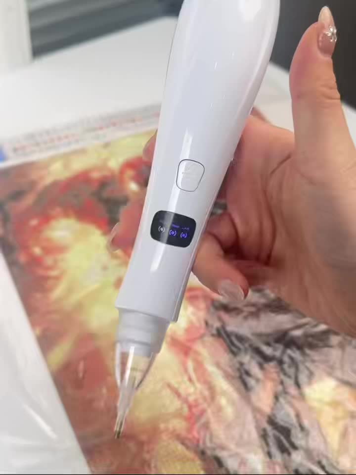 Diamond Art Electric Dotting Pen with Listed Storage Tray and Ergonomic Handle, Purple or White Two-Piece Upgrade Options for DIY Diamond Painting