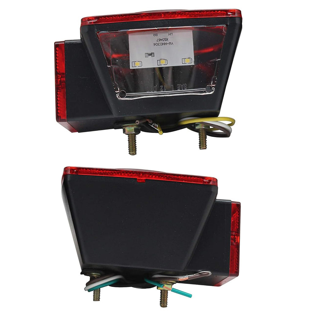 12V LED Trailer Lights with Square Stop, Tail and Turn Signal Lighting References, Light Pack Selections and Optional 29FT Trailer Wiring Kits