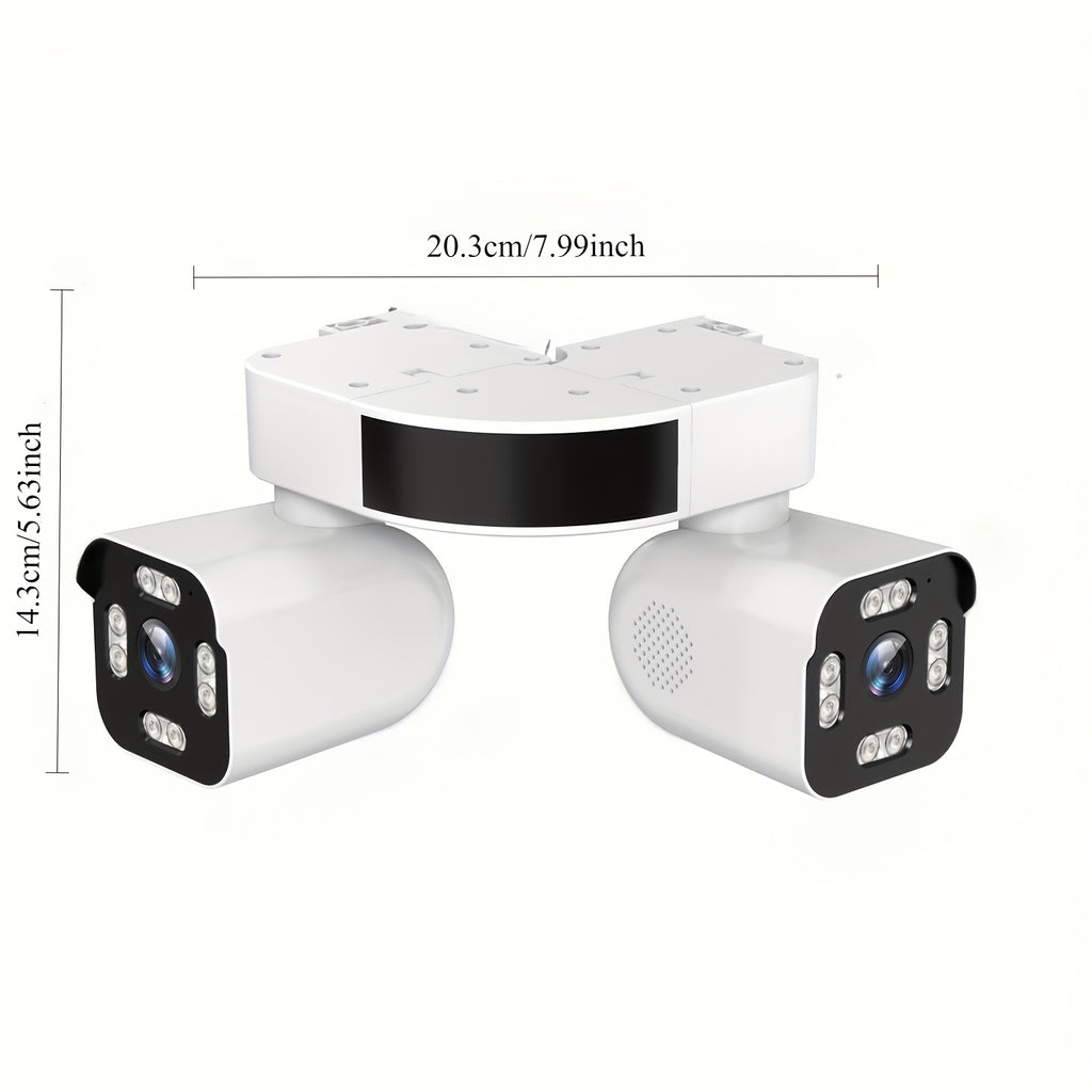 Xparkin WiFi Security Camera YH-A40S with Listed 5MP Dual-Lens PTZ, Full Color Night Vision, AI Motion Detection and Sound Alerts for Home Monitoring