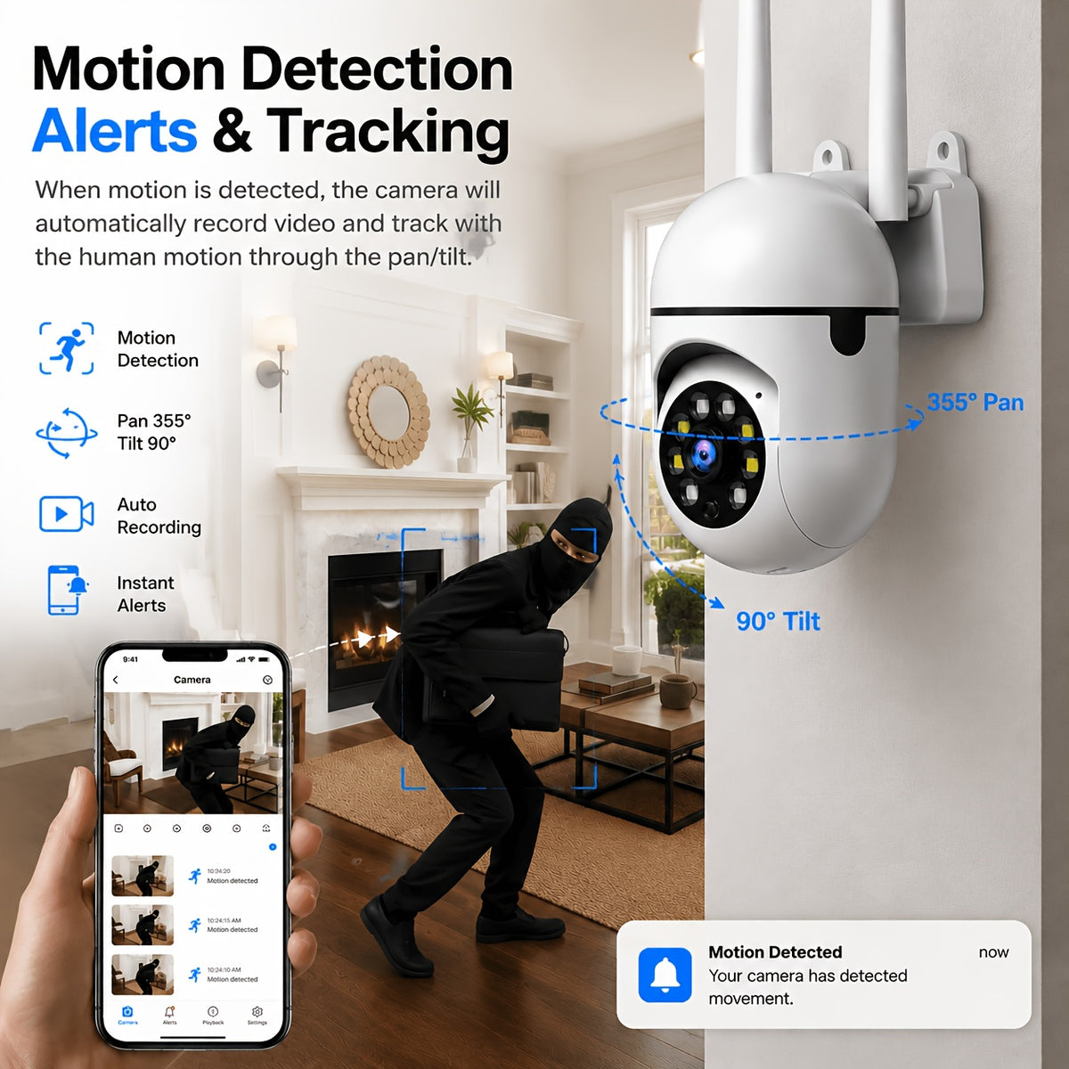 Plug-In Indoor Monitoring Camera Kits with Two-Pack 5MP WiFi or Four-Pack 4G Plus WiFi Labels, Listed Motion Detection, Two-Way Audio and Color Night Vision