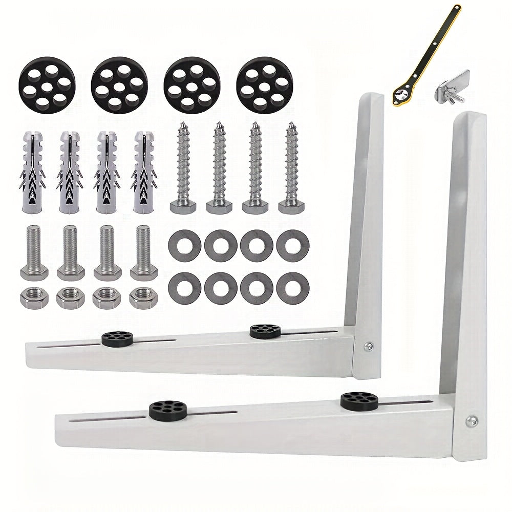Heavy Duty Mini Split Wall Mount Bracket, Outdoor Air Conditioner and Heat Pump Wall Bracket for 9000-18000 BTU Ductless AC and Heating Systems, Rust-Resistant Steel Support for Safe Mounting and Easy Installation