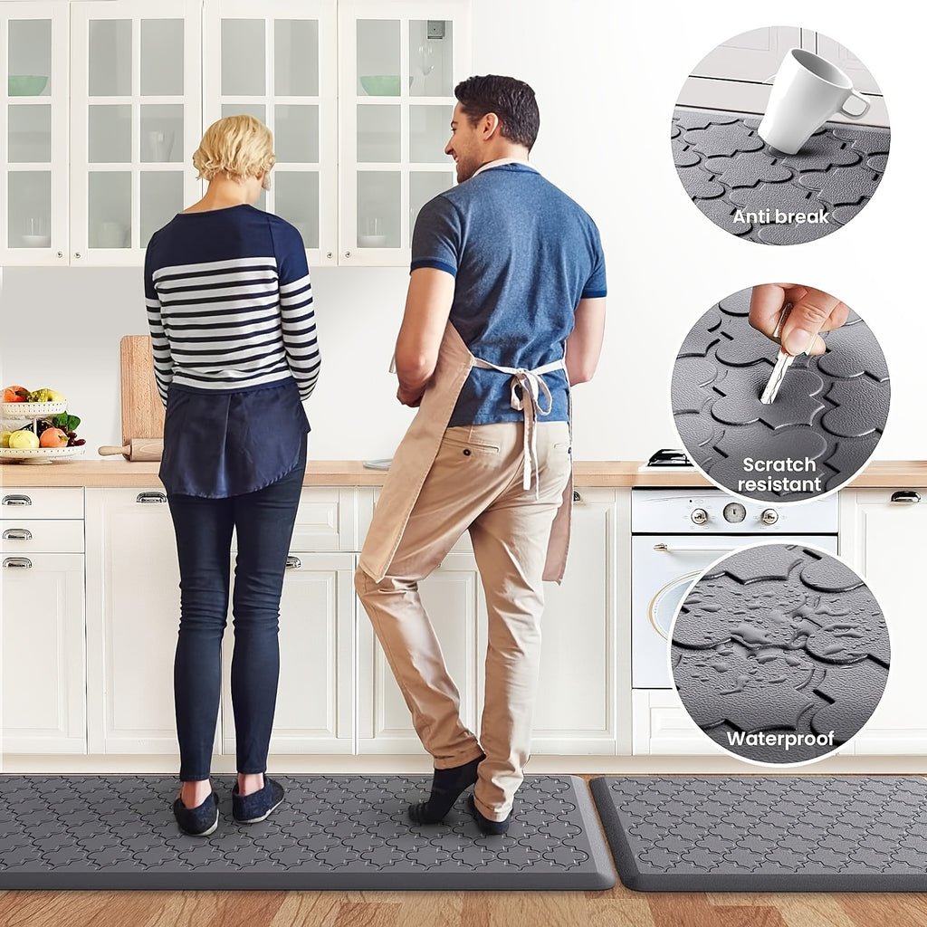 Cushioned Foam Floor Mat in Gray or Black, Single Standing Mat in 17.3 x 29.5 or 17.3 x 47 Inches for Kitchen Sink, Laundry and Home Office Areas