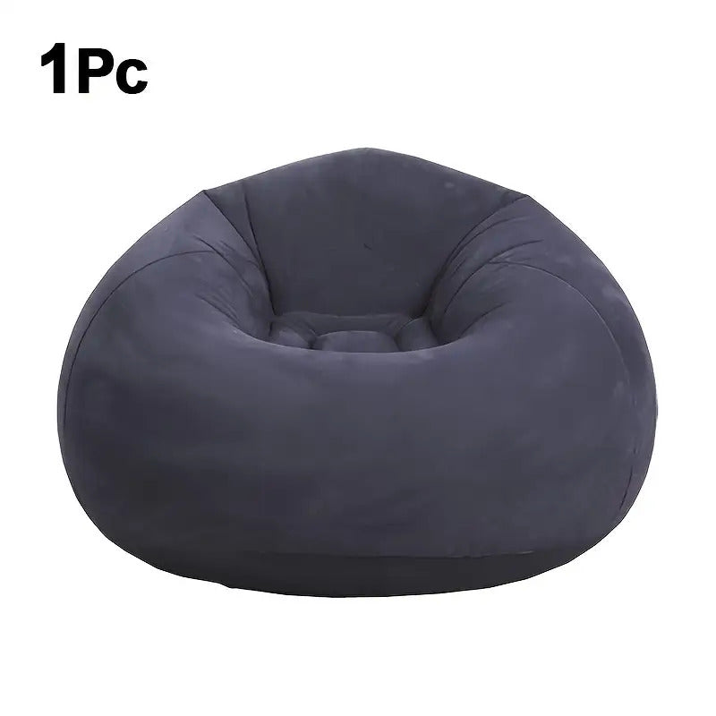Round Lounge Sofa Chair, Single-Seat Ball Sofa in Dark Blue, Red or Brown for Living Room Relaxation, Office Breaks and Suitable Outdoor Picnic Setups