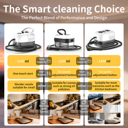 Portable Steam Cleaning Machine with Seven Named Model Options, Handheld Household Cleaner for Compatible Kitchen Surfaces, Sofa Fabrics and Carpet Care