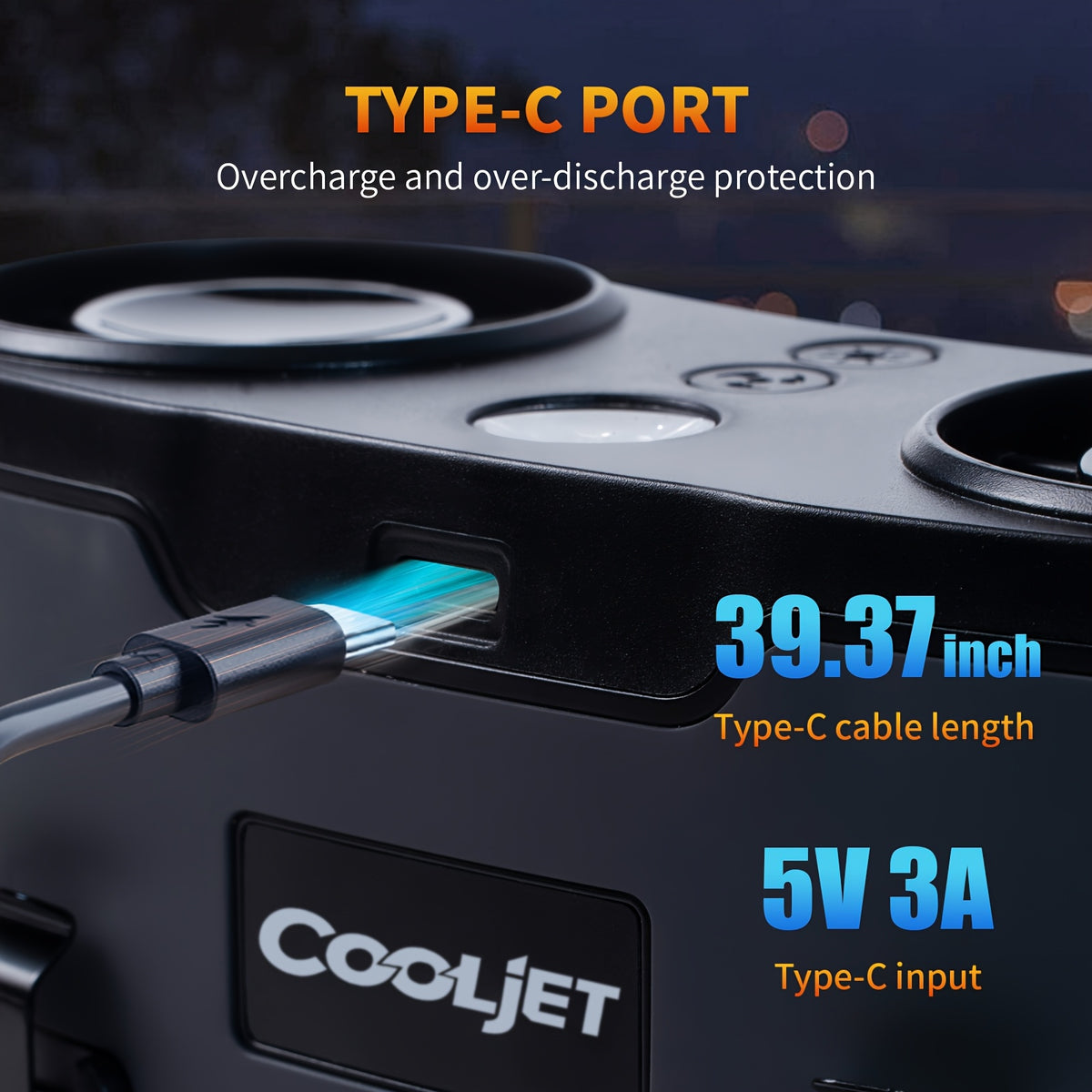 Wearable Waist Fan with Dual Air Ducts, 20000mAh Battery and 10 Speeds, USB-C Rechargeable HY-8022 with LED Light and Display for Camping, Fishing and Desk Use