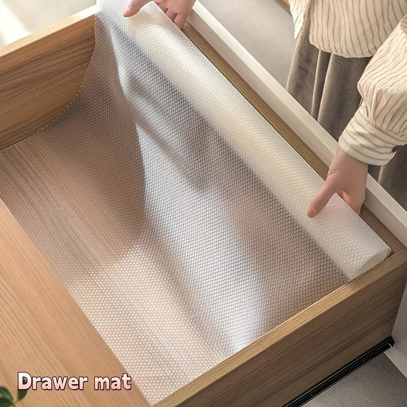 1 Roll of White Washable Oil-Resistant Anti-Slip Drawer Mat - 11.81 Inches Wide/39.37 Inches Long, Suitable for Anti-Slip Drawer Mats in Cabinets, Drawers, And Shoe Cabinets