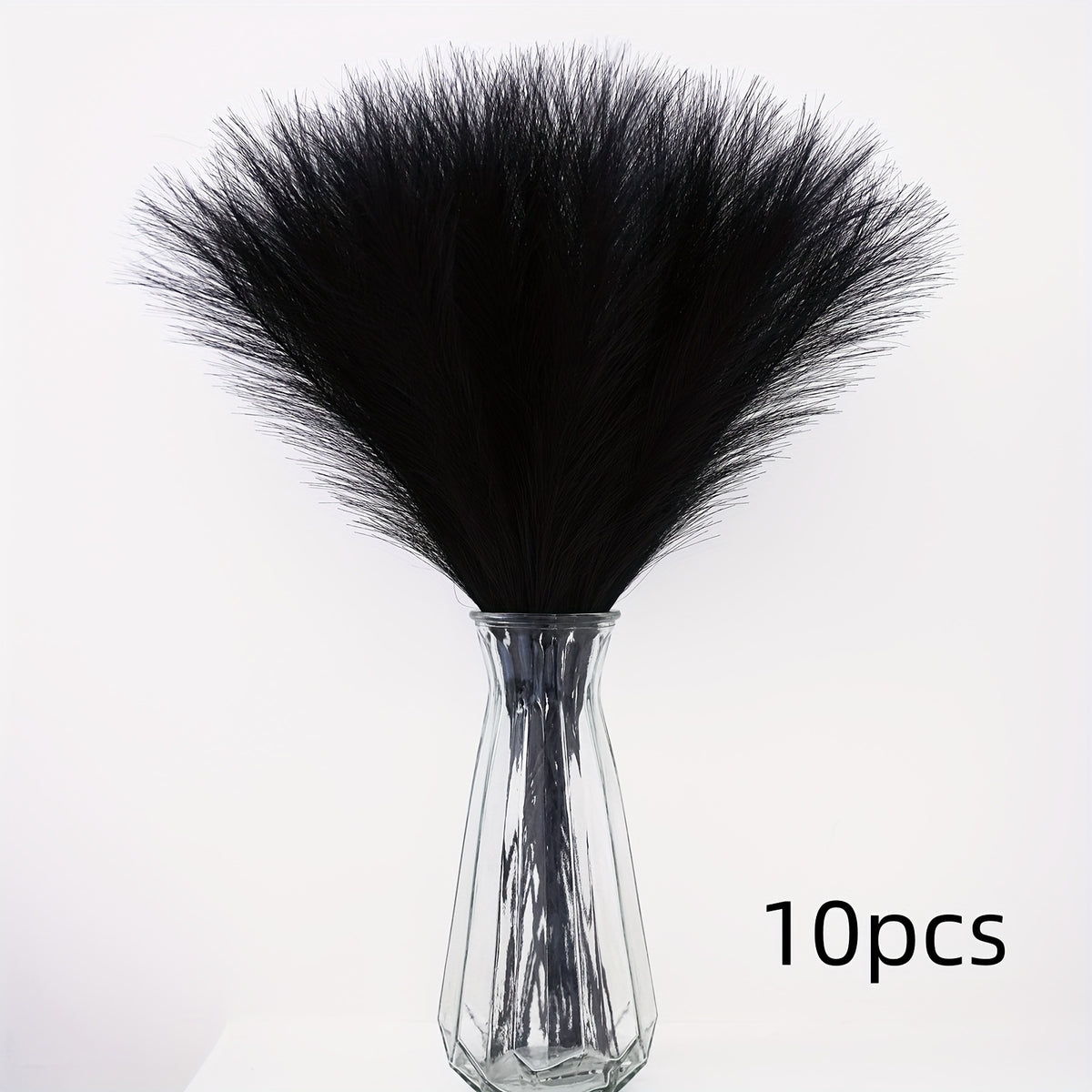 Artificial Pampas Grass for Boho Home Decor, Listed 10-Piece Bouquet for Living Room, Dining Table, Bedroom and Wedding Arrangements, Vase Not Included