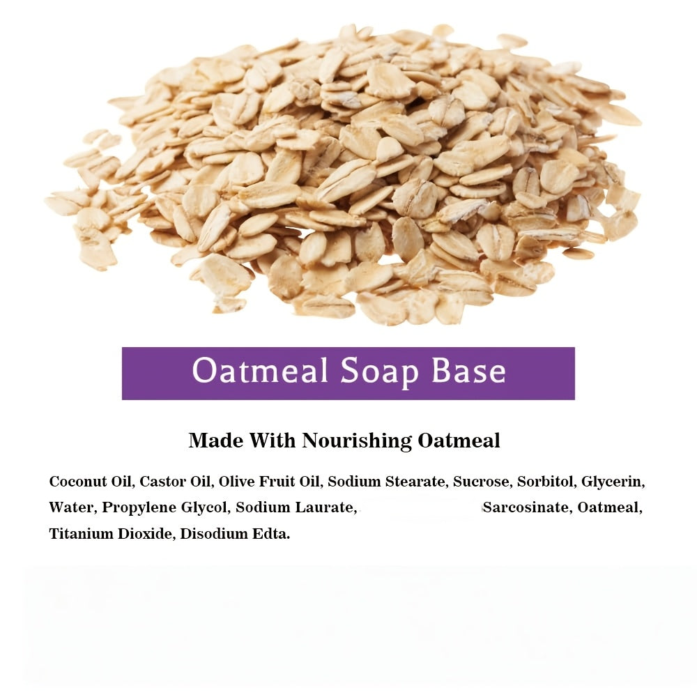 Oat Soap Base Melt and Pour 2.2 Pounds with Listed Glycerin and Olive Oil, Easy-to-Cut Crafting Supply for DIY Handmade Soap Projects and Creative Gift Making