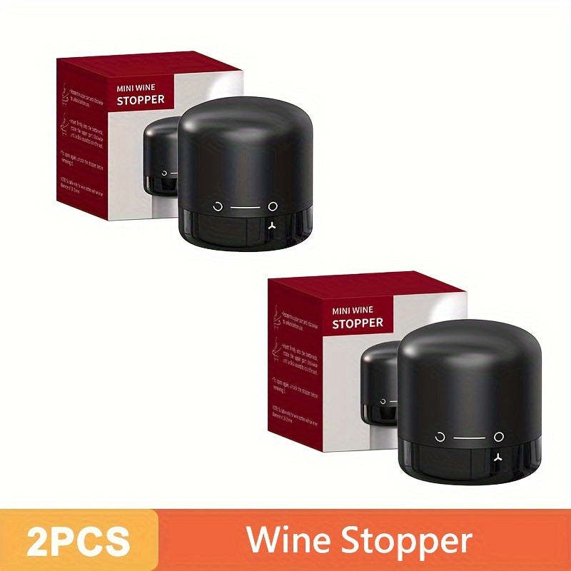 Wine and Champagne Bottle Stoppers in Black with Single Wine Stopper, Two-Pack, Ten-Pack and Set Options for Compatible Bottle Storage and Home Entertaining