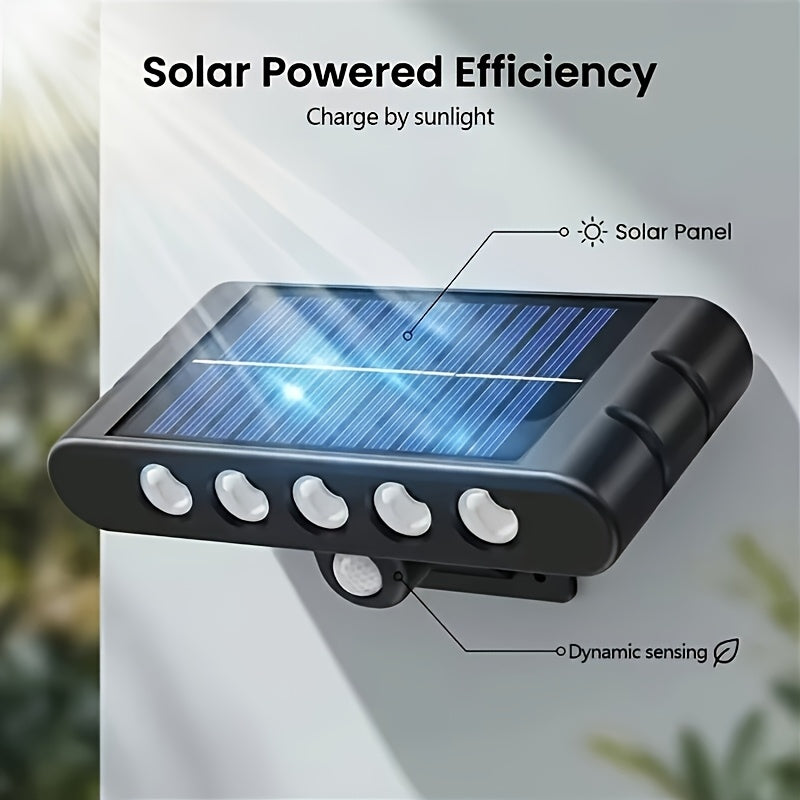Adjustable Solar LED Outdoor Lights, Four-Pack with Listed 120-Degree Adjustment and Three Modes, Black Housing in White or Warm White Options for Patio and Garden