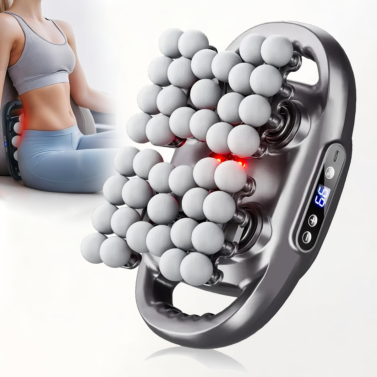 Deep Tissue Massage Gun with 42-Head Design, Handheld Percussion Massager with 9 Modes and 9 Intensity Levels, USB-C Charging and Storage Box for Home, Gym and Travel