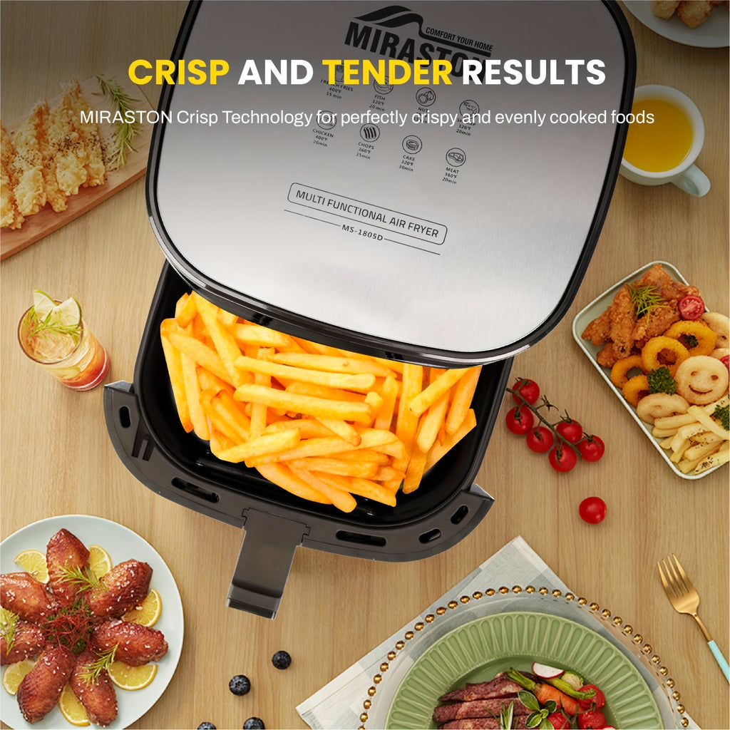 Touch Series Air Fryer with Viewing Window, Color-Icon Touchscreen and Eight Presets, Manual Cooking Adjustments in 6.5QT or 2.8QT Capacity Options