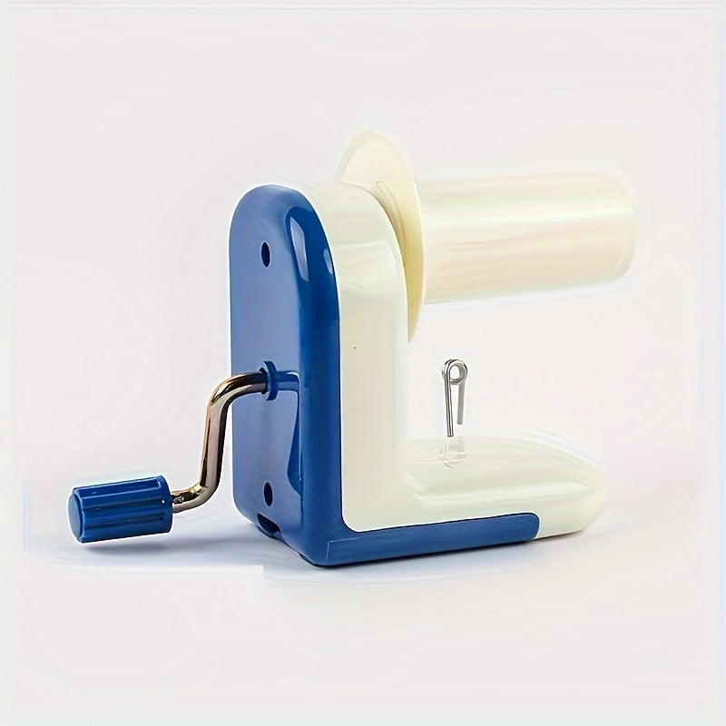 Manual Yarn Ball Winder in Blue, Single Craft Yarn Winding Tool for Preparing Suitable Wool and Yarn for Hand Knitting, Crochet Projects and Home Craft Organization