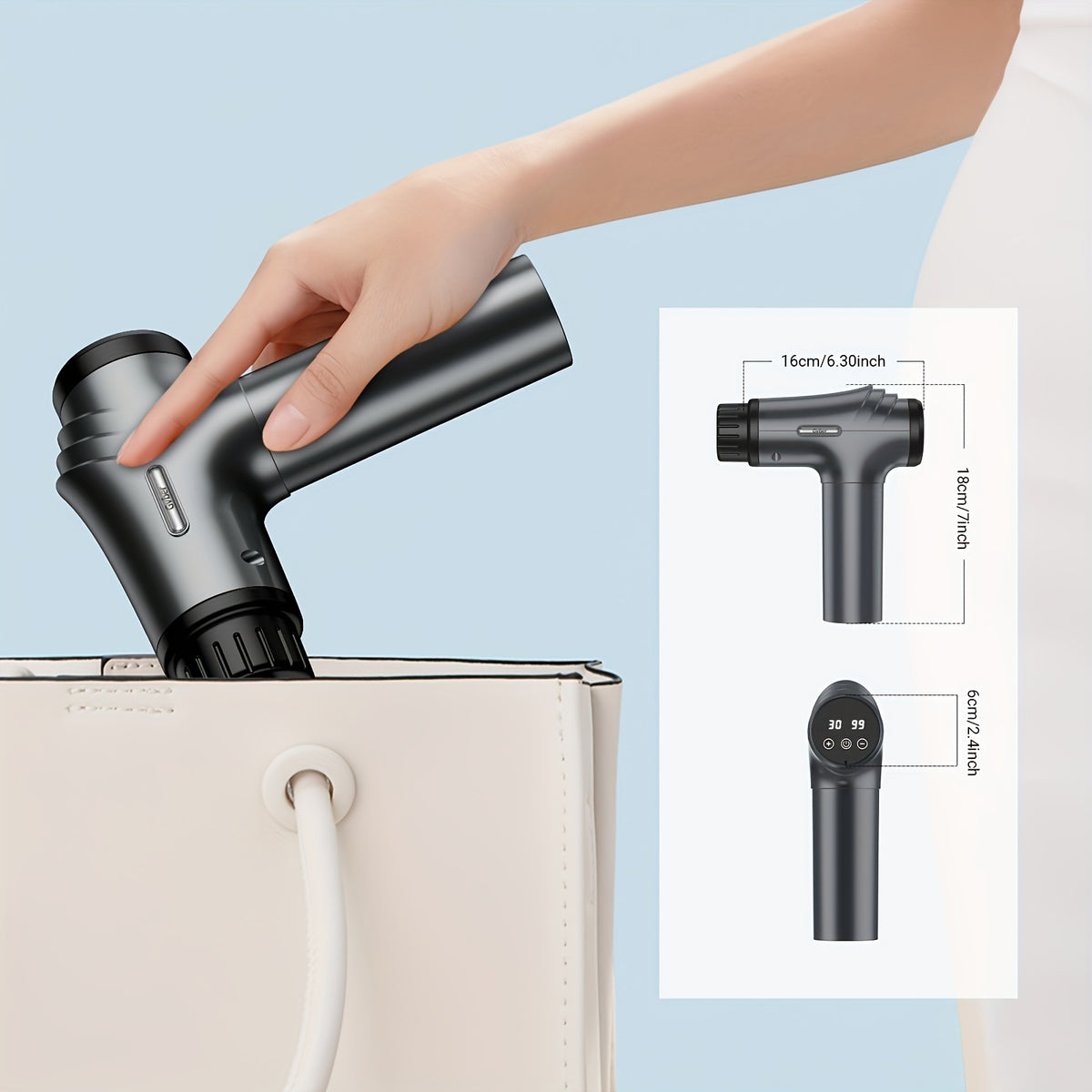 Massage Gun Deep Tissue, 30-Speed Handheld Electric Muscle Massager with 9 Massage Heads, High-Power Percussion Massager for Back, Legs, Arms, Full Body, Post-Workout Recovery, Athlete Gift