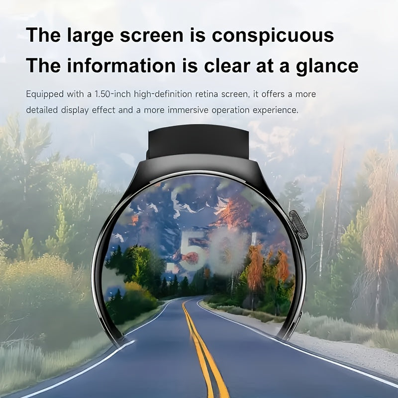 Bluetooth Call Smart Watch for Men and Women, Silicone Strap Smartwatch with Call Answering & Dialing, Fitness Tracker, Pedometer, Calorie Counter, Sport Modes, Remote Camera, Music Control, Alarm