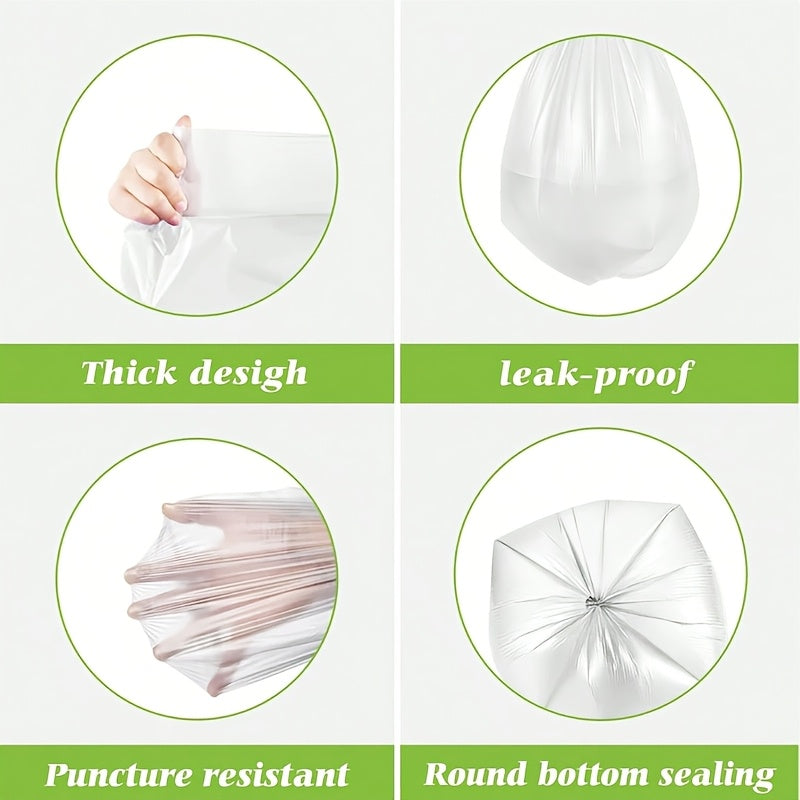 Boxed 13-Gallon Drawstring Garbage Bags, Disposable Household Bin Liners in Style 2 or Style 3 Options for Compatible Kitchen and Garden Waste Containers