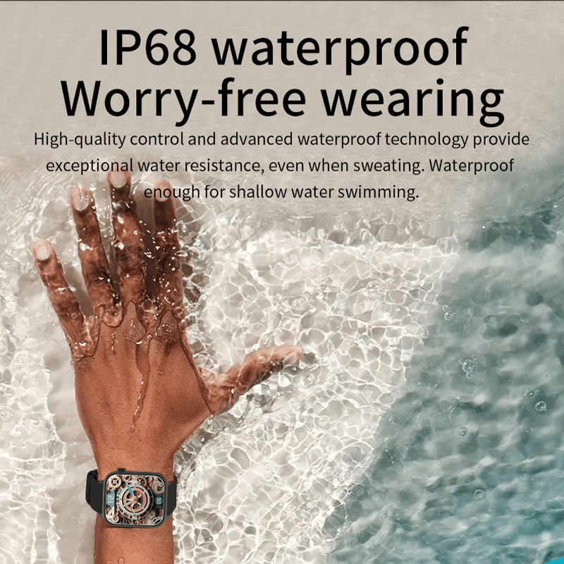 Bluetooth Calling Smartwatch with Listed HD Display, Music Control and Sleep Tracking, IP68-Labeled Blush Pink or Sterling Silver Options for iOS Android