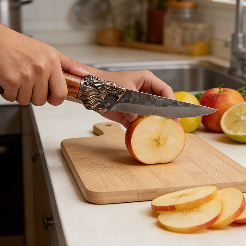 7-Piece Stainless Steel Kitchen Knife Set with Listed Replaceable Blades and Handcrafted Design for Home Cooking, Ingredient Prep and Kitchen Gift Ideas