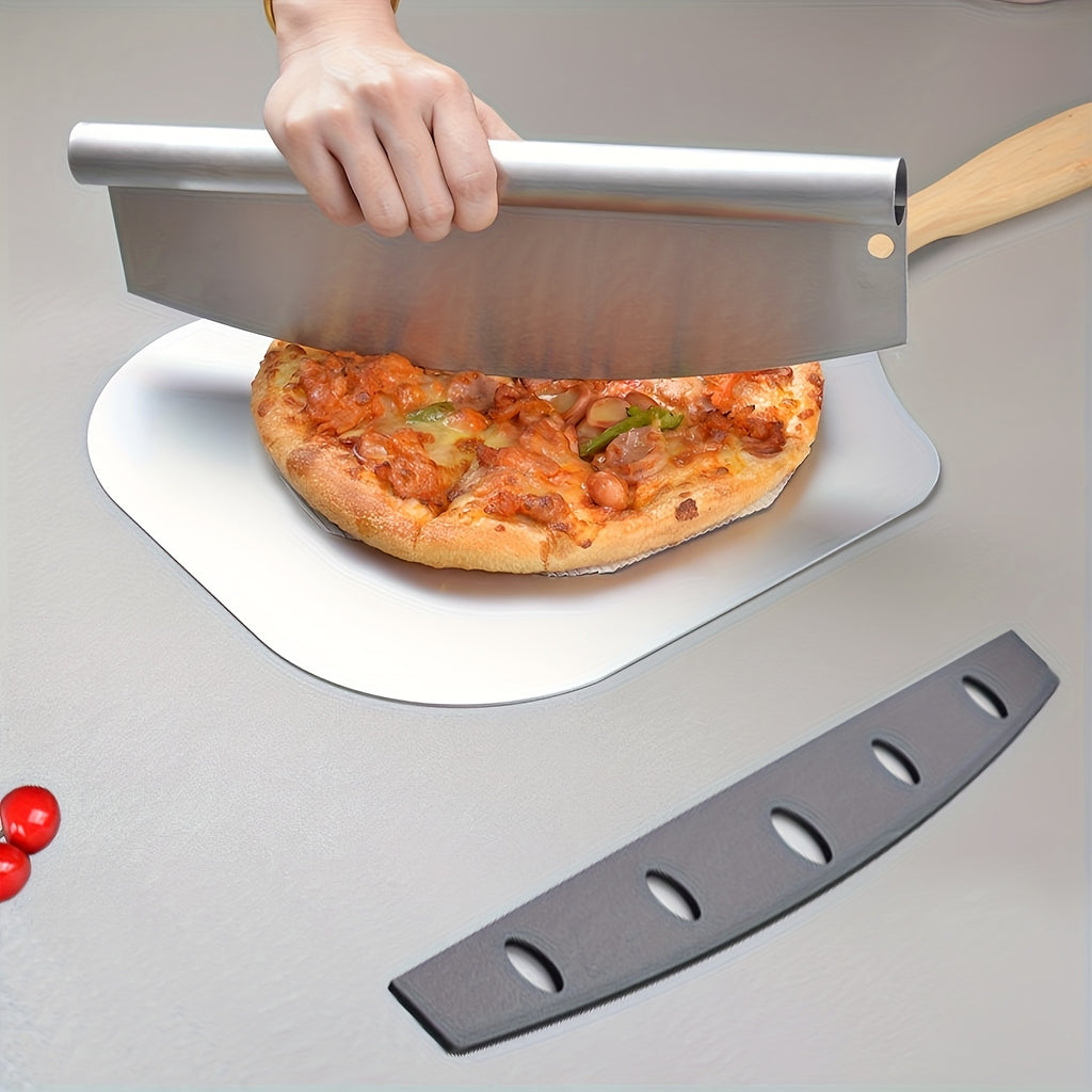 Pizza Tool Set, Seven-Piece Option with Listed Gloves, Oil Brush, Shovel and Knife for Homemade Pizza Preparation with Compatible Oven and BBQ Equipment