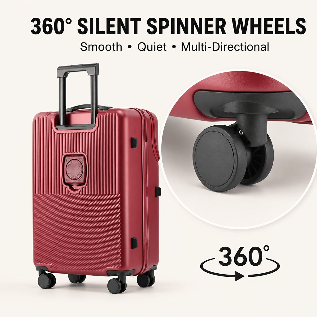 20-Inch Wheeled Suitcase with Listed Combination Lock, Single Travel Luggage Case in Red, White, Green, Grey or Black-1 for Weekend Getaways and Work Trips