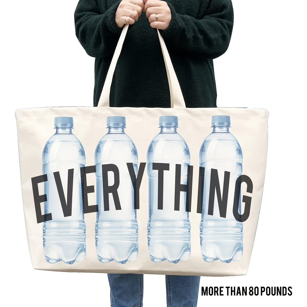 Foldable Canvas Tote Bag with Open-Top Design, Large-Capacity Solid-Color Handbag in Twelve Listed Options for Shopping, Commuting and Student Essentials