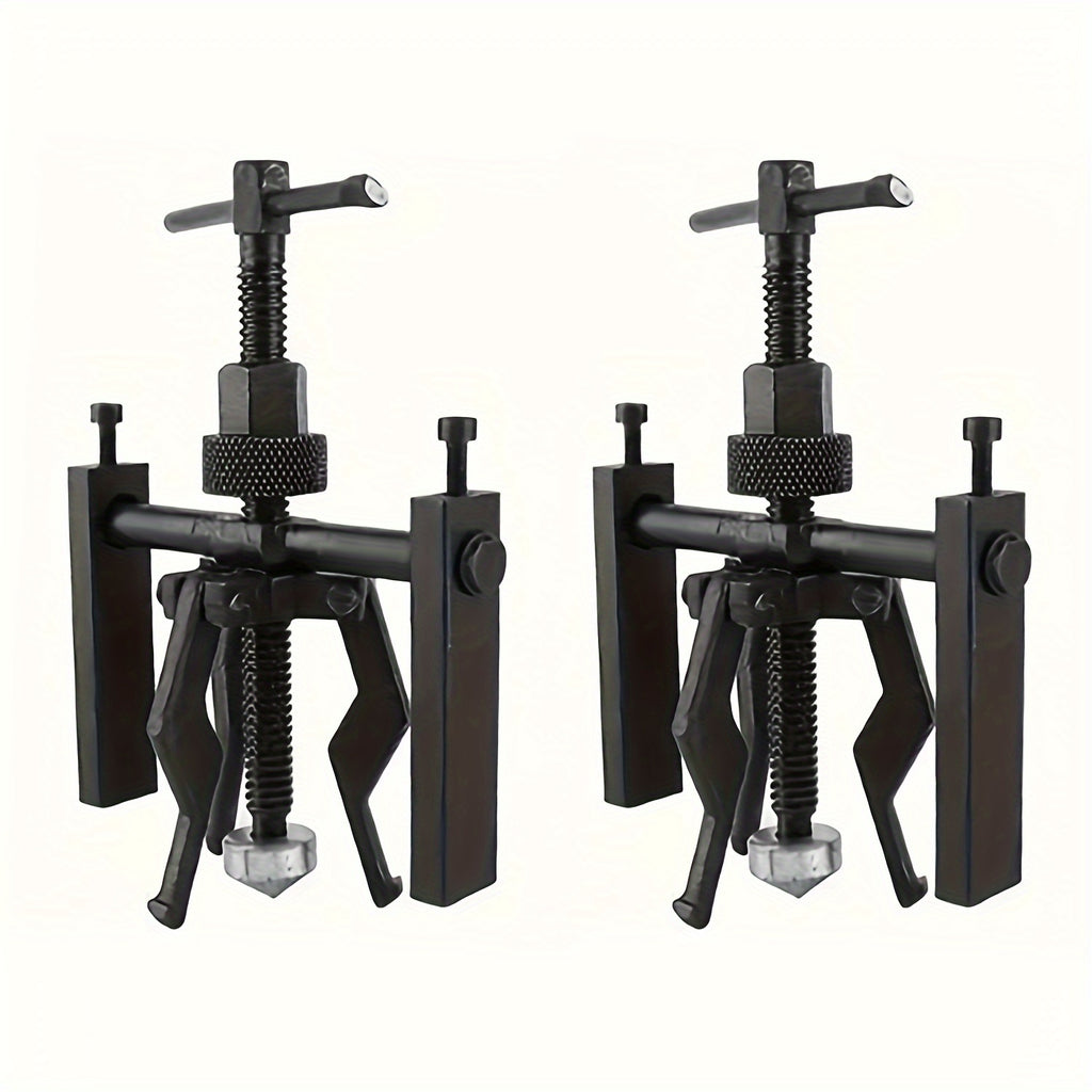 Three-Jaw Gear and Bearing Puller with Reversible Forged Steel Jaws, Black Oxide Finish and Phosphated Drive Screw for Compatible Workshop Removal Tasks