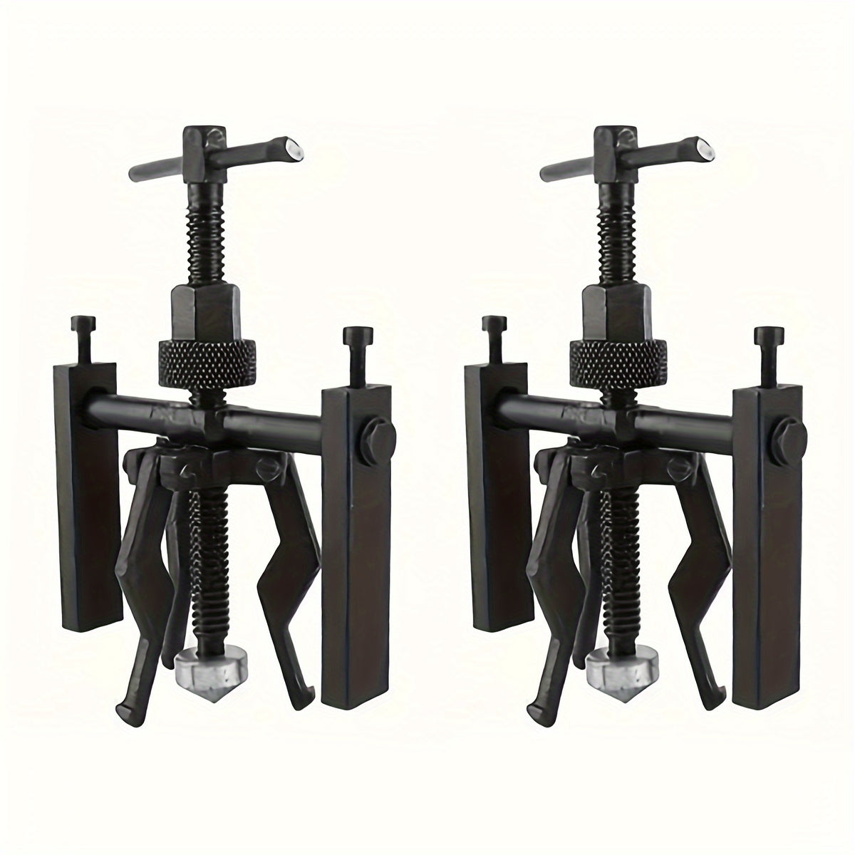 Three-Jaw Gear and Bearing Puller with Reversible Forged Steel Jaws, Black Oxide Finish and Phosphated Drive Screw for Compatible Workshop Removal Tasks