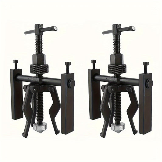 Three-Jaw Gear and Bearing Puller with Reversible Forged Steel Jaws, Black Oxide Finish and Phosphated Drive Screw for Compatible Workshop Removal Tasks