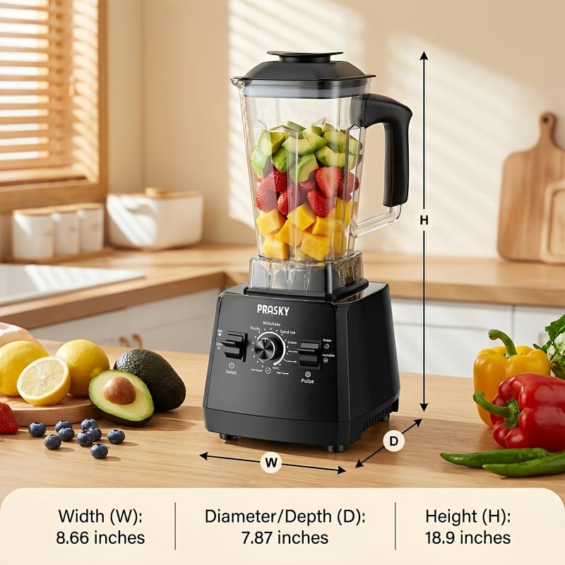 High Speed Blender 2400W, Professional Countertop Blender with 68oz Jar and Extra Container, 25000 RPM Smoothie Blender for Ice, Juices, Soups and Sauces, Kitchen Blender with Tamper