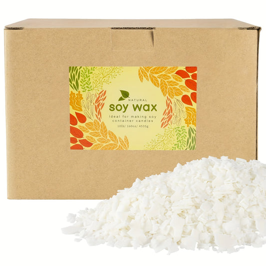 Soy Wax Flakes for Candle Making, Listed 10 lb Supply for Adult DIY Container Candle Projects, Handmade Holiday Gifts and Decorative Home Craft Creations