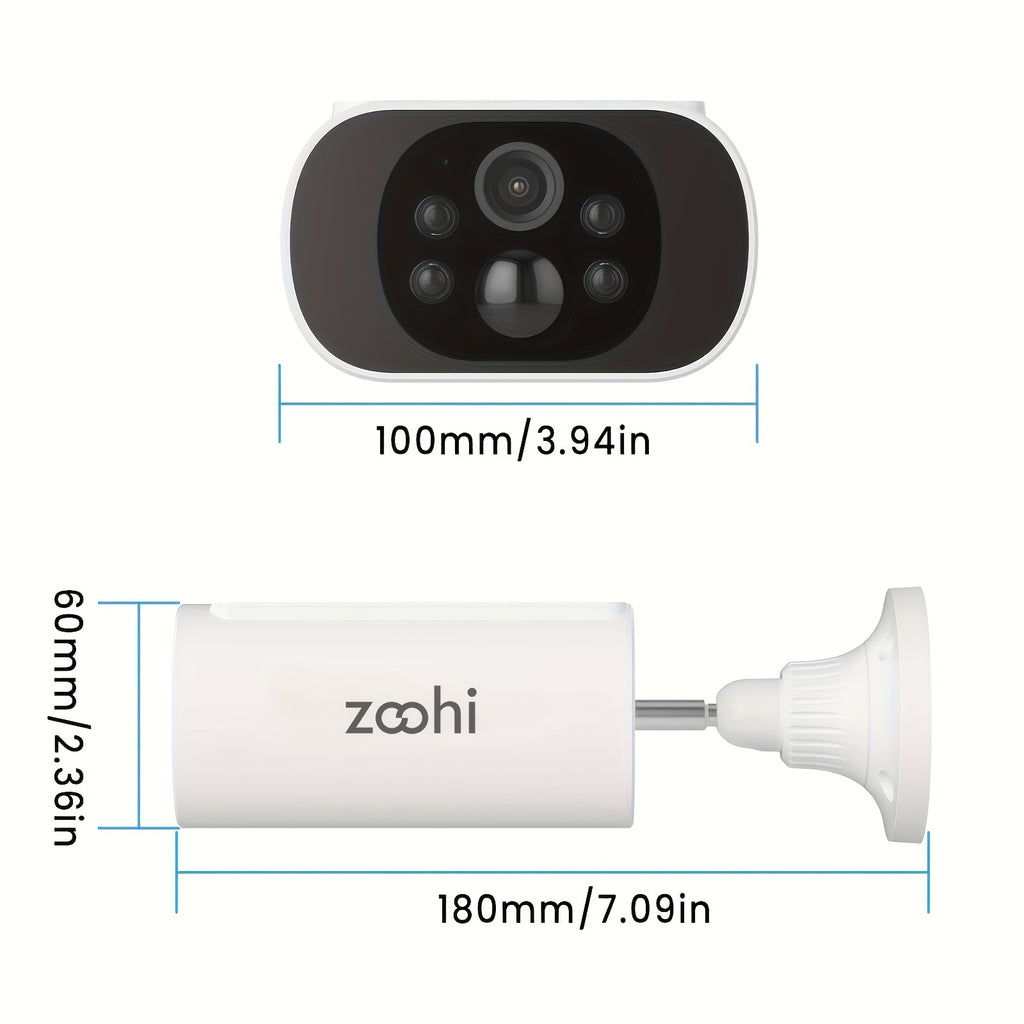 ARCCTV App Outdoor Security Camera with Rechargeable Battery, 2.4GHz WiFi, PIR Motion Alerts and Two-Way Audio, 1Pack, 2Pack, 4Pack or 6pcs Options