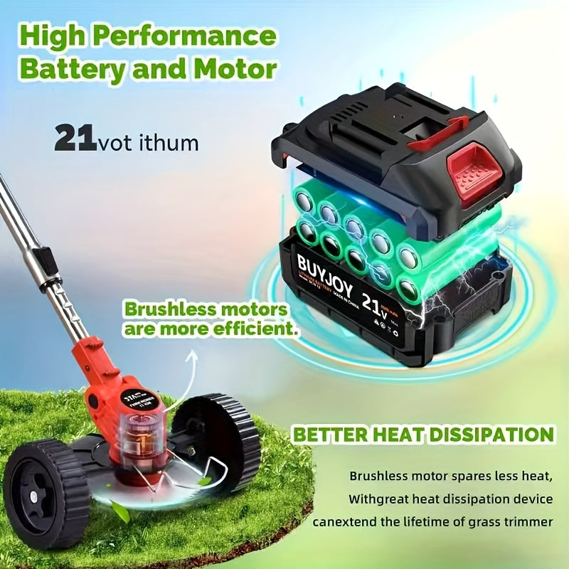 Portable Electric Yard Trimmer with Listed Three Blade Types and Lithium Battery Configurations, Purple Older Model and Nine Color Combination Options for Home Grass Care