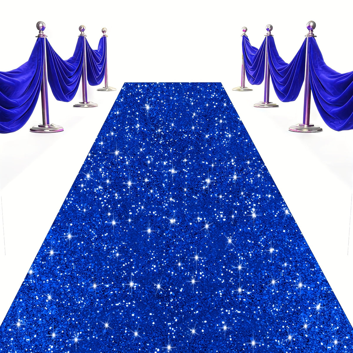 Wedding Aisle Runner with Sequin Styling, 4 x 15ft Ceremony Walkway Decoration in Nine Colors for Bridal Showers, Party Entrances and Wedding Celebrations