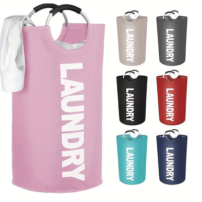 Foldable Laundry Basket with Padded Carry Handles, Stand-Alone Clothes Hamper in Six Colors for Bedroom and Laundry Room Organization