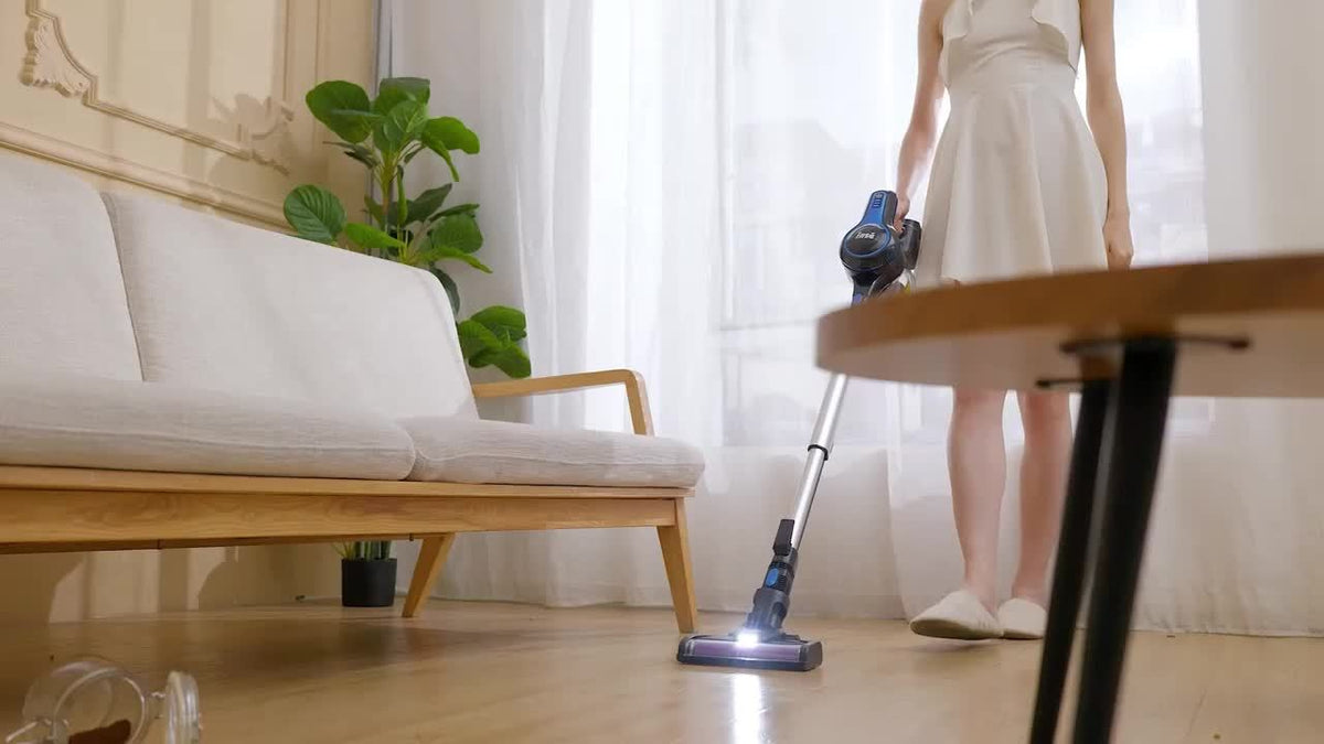 INSE Cordless Vacuum Cleaner, 6-in-1 Rechargeable Home Vacuum with Detachable Battery, LED Brush and 50.5oz Dust Cup for Hardwood, Carpet and Pet Hair