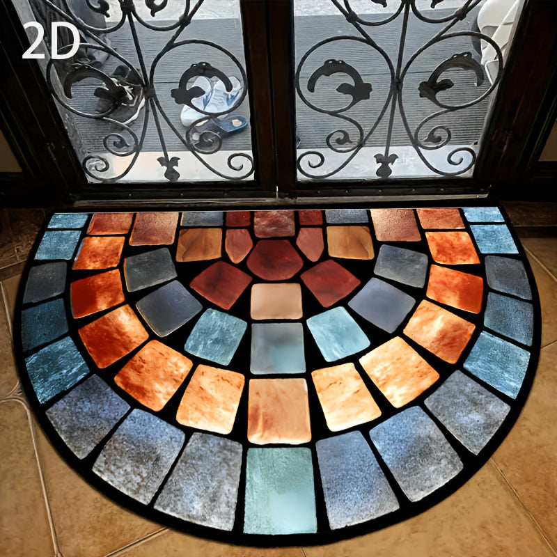Art Design Indoor Doormat with Flat 2D Styling and Listed Soft Surface, Decorative Floor Mat in 40 x 60, 50 x 80 or 60 x 90 cm Sizes for Home Room Accents