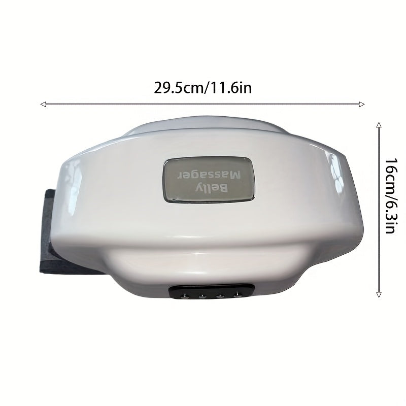Heated Abdominal Massager with Kneading and Adjustable Modes, Rechargeable USB Belly and Waist Massage Device for Everyday Personal Care at Home or the Office