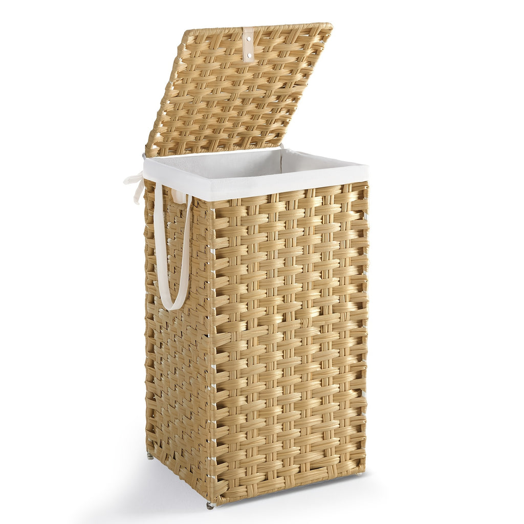 Laundry Hamper with Lid and Detachable Double Inserts, Foldable Clothes Basket in Three Capacity Options for Bedroom, Bathroom and Laundry Room Organization