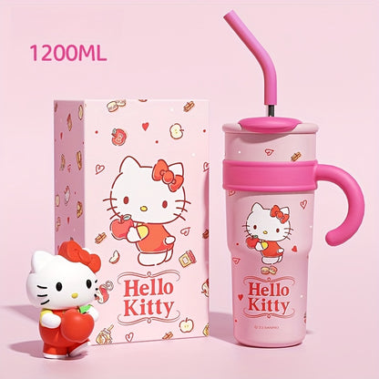 Hello Kitty Insulated Tumbler, Double-Wall 304 Stainless Steel Drinkware with 700ml and 1200ml Options and Named Character Styles for Hot and Cold Beverages