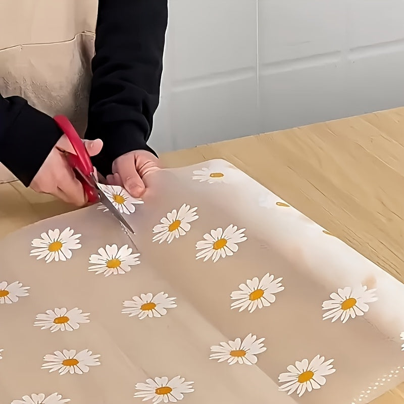 Cabinet Liner Rolls with Green Leaf and Floral Pattern, Two-Roll Set in Listed PVC for Compatible Kitchen Drawers, Shelves and Decorative Tabletop Organization