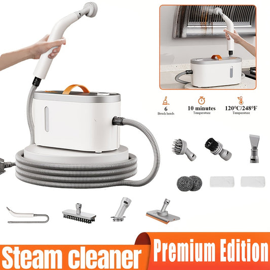 Household Steam Cleaning Machine with Listed 1200W Power and 2.3 Bar Pressure, White Model Options for Compatible Tile, Grout, Floor and Kitchen Grease Cleaning